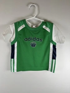 Adidas Boys 12 Month Green Basketball Shirt - Picture 1 of 3