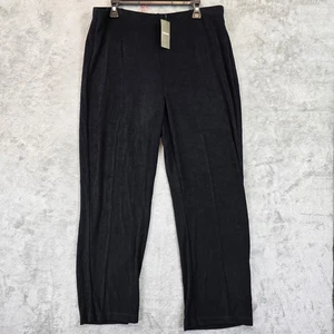 Chicos Travelers Pants Womens XL Regular Black No Tummy Pull On Stretch Dressy - Picture 1 of 13