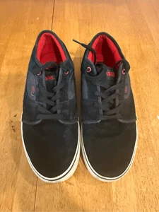 Vans Mens Black Suede Red Classic Skateboard Sneakers Shoes SZ 10.5 - Picture 1 of 11