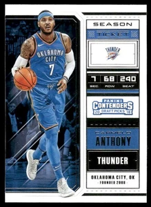 2018 Panini Contenders Draft Picks #7b Carmelo Anthony Bold V on back - Picture 1 of 2
