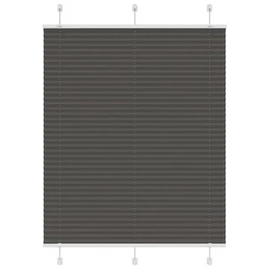 Persiana Plisada Negra 110x150 cm Poliéster, Diseño Elegante, Fácil Montaje, Privacidad - Imagen 1 de 5