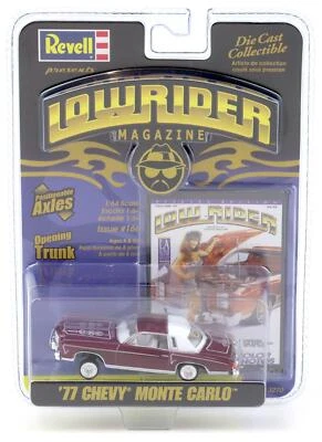 1:64 Revell Lowrider 1977 Chevrolet Monte Carlo Burgundy #166 La Super Show - Immagine 1 di 2