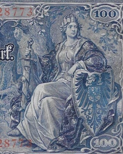 Germany amazing 1916 100 Mark IMPERIAL Note P-42 Choice UNC PMG 64 EPQ - Picture 1 of 8