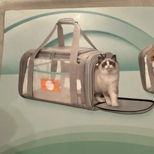 Dog Cat Pet Carrier Bag Airline Approved Travel Comfort Case Soft Sided - Picture 1 of 4