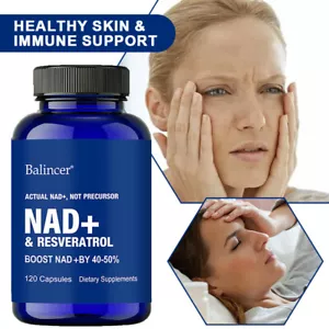 Cápsulas NAD 1000mg+Resveratrol Fórmula Bioactiva Antiedad Antioxidante 30/60/120 - Imagen 1 de 10