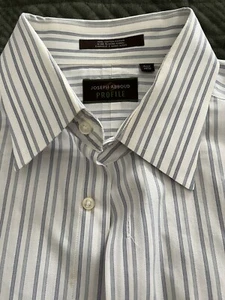 Joseph Abboud Mens Dress Shirt 16 1/2 Large Striped Button Up FRENCH CUFFS 34/35 - Picture 1 of 2