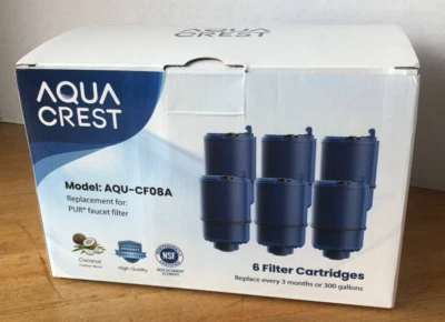 Water Filter Model: AQU-CF08A 6 Filter Cartridges New - Image 1 of 4