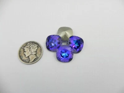 Heliotrope F (12mm) Swarovski 4470 Cushion Cut Stones - Image 1 of 4