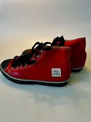  Vision Street Wear Men's Canvas Hi Top Retro Red Skate Shoe Size US 9.5 - Image 1 of 4