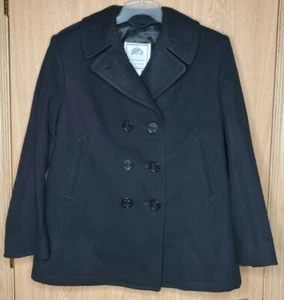 DSCP Quarterdeck Collection Peacoat Black Double Breasted Size 12R - Picture 1 of 5