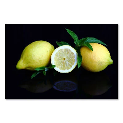 Postereck 2367 Poster Leinwand Zitronen, Südfrucht Obst Zitrusfrucht Minze Küche - Bild 1 von 4