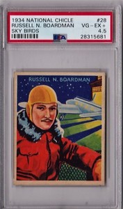 1934 National Chicle Sky Birds Russell N. Boardman #28 PSA 4.5 P1234