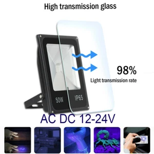 50W UV LED 365nm385nm405nm Ultraviolet light fluorescence effect lamp DC12V-24V - Picture 1 of 12