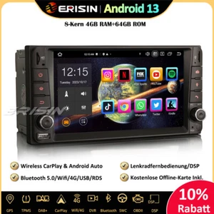 64GB Android 13 Autoradio GPS DAB+ CarPlay BT5.0 Toyota Corolla RAV4 Vios Hilux - Bild 1 von 17