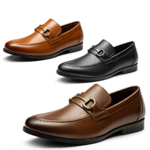 Men's Slip-on Dress Loafers Formal Shoes Business Shoes Size 8-13 - Picture 1 of 15