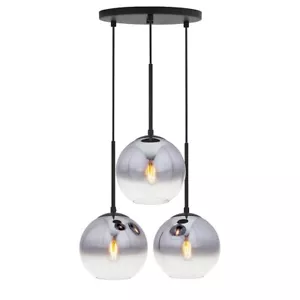 Forte Lighting Callisto 3 Light 19" Island Pendant, Black/Chrome - 2757-03-04 - Picture 1 of 1