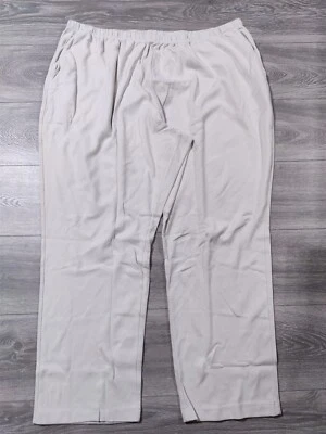 Lands End Pants Womens 3X 24W-26W Petite Beige Pull On Elastic Bottoms - Image 1 of 4
