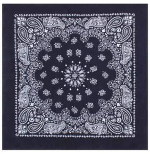 Bandana Rothco Trainmen Paisley - Extra-Large - 27" X 27" Blu Navy 4349 NBLU - Foto 1 di 3