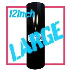 Negro Brillante 12" 300x1400mm Universal Coche Tira de Sol Banner Pista Carreras - Imagen 1 de 1