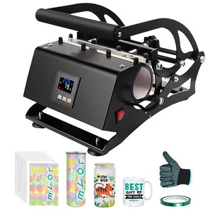 Mugs Sublimation Heat Press Machine for 20oz Skinny Tumbler Sports Bottle Cups-- - Picture 1 of 12
