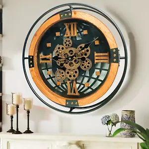 The Gears Uhr PORTUGAL LINE WANDUHR RUND 18 ZOLL "FARO" HOLZ - SCHWARZ - Bild 1 von 20