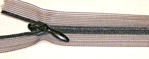 Reißverschluss naht verdeckt 30 cm transparent schwarz nahtfein  Reißverschluß - Bild 1 von 1