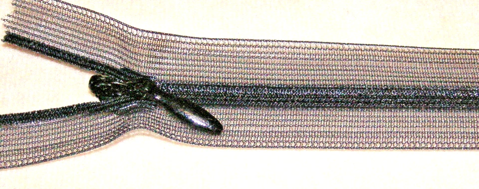 Reißverschluss naht verdeckt 30 cm transparent schwarz nahtfein  Reißverschluß - Bild 1 von 1