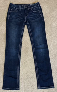 Buckle Womens Miss Me Dark Blue Jeans Straight 28x31 JE5397TL - Picture 1 of 7