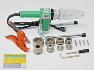 110V Pipe Fusion Welding Tool w/ Case & 20, 25, 32 & 40mm Sockets - PPR PE HDPE - Picture 1 of 11