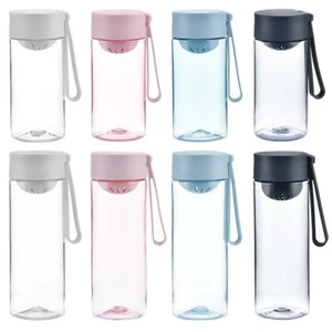 400/550ml Transparent Plastic Water Bottle with Portable Rope Travel Tea Cup - Picture 1 of 15