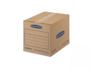 Fellowes 7713801 Bankers Box SmoothMove Basic Moving Boxes, Small Size, Kraft, B - Picture 1 of 12
