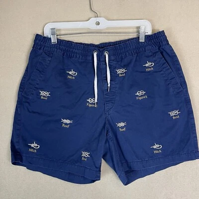 Шорты мужские Polo Ralph Lauren большие синие классический крой вышитые морские узлы - Изображение 1 из 4
