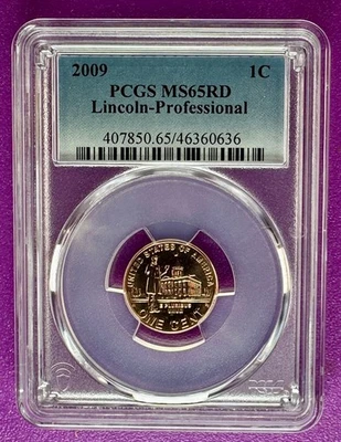 2009 1c Lincoln Professional Cent  PCGS MS65RD (636) - Image 1 of 2