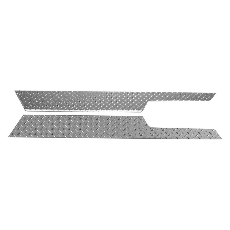 For Jeep CJ7 76-86 Warrior 913U Diamond Plate Side Plates w Front Cut Out & Lip - Image 1 of 1