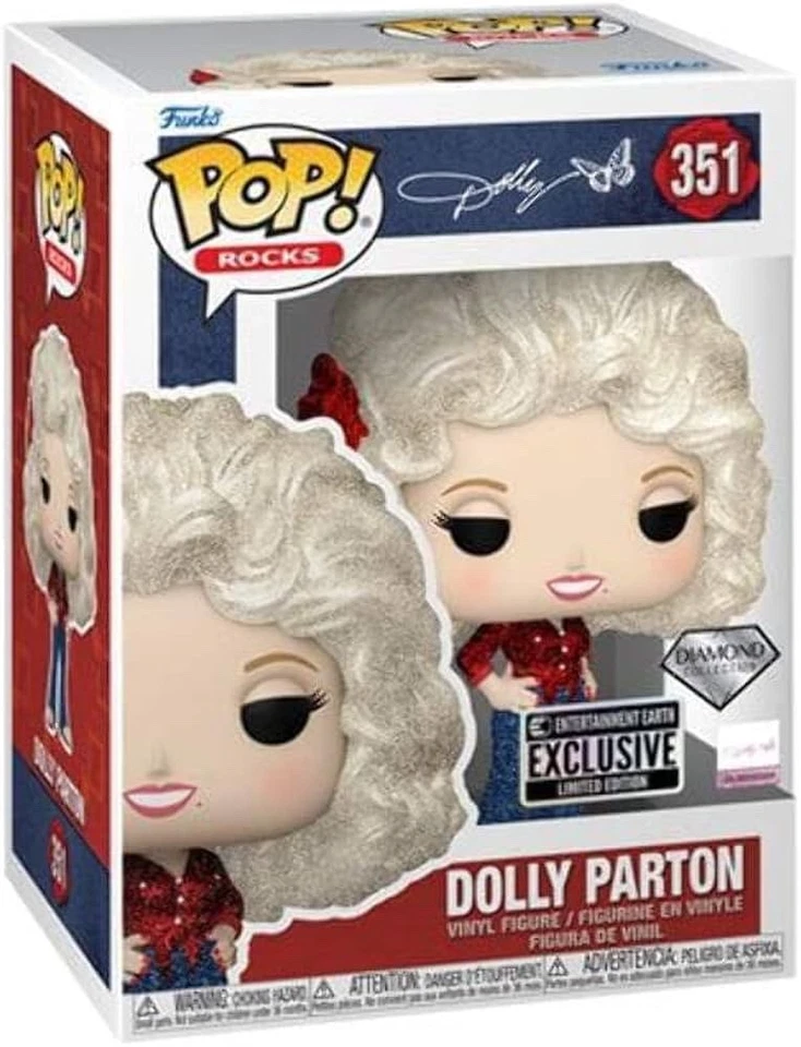 Funko Dolly Parton '77 Tour, Diamond Glitter Pop! Vinyl Figure #351 *NEW IN BOX*