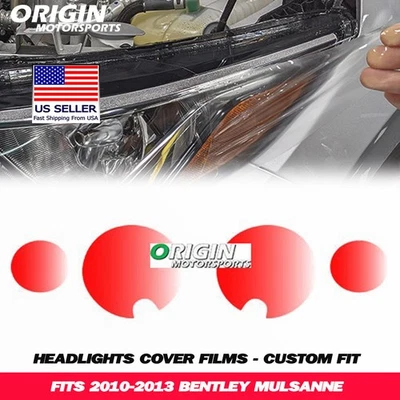 PreCut Headlights Clear Covers Bra Film Kit PPF Fits 2010-2013 MULSANNE — 第 1/4 张图片