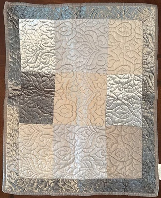 Martha Stewart Standard Sham Algodón 20 x 28 Gris Marrón Bordado Geométrico Foto 1 de 4