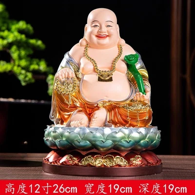 Artesanía de resina colorido adorno de Buda Maitreya Buda riendo con un gran vientre Foto 1 de 3