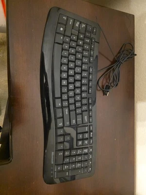 Microsoft Comfort Curve Ergonomic Keyboard 3000 for Business USB - Model 1482 - Image 1 of 3