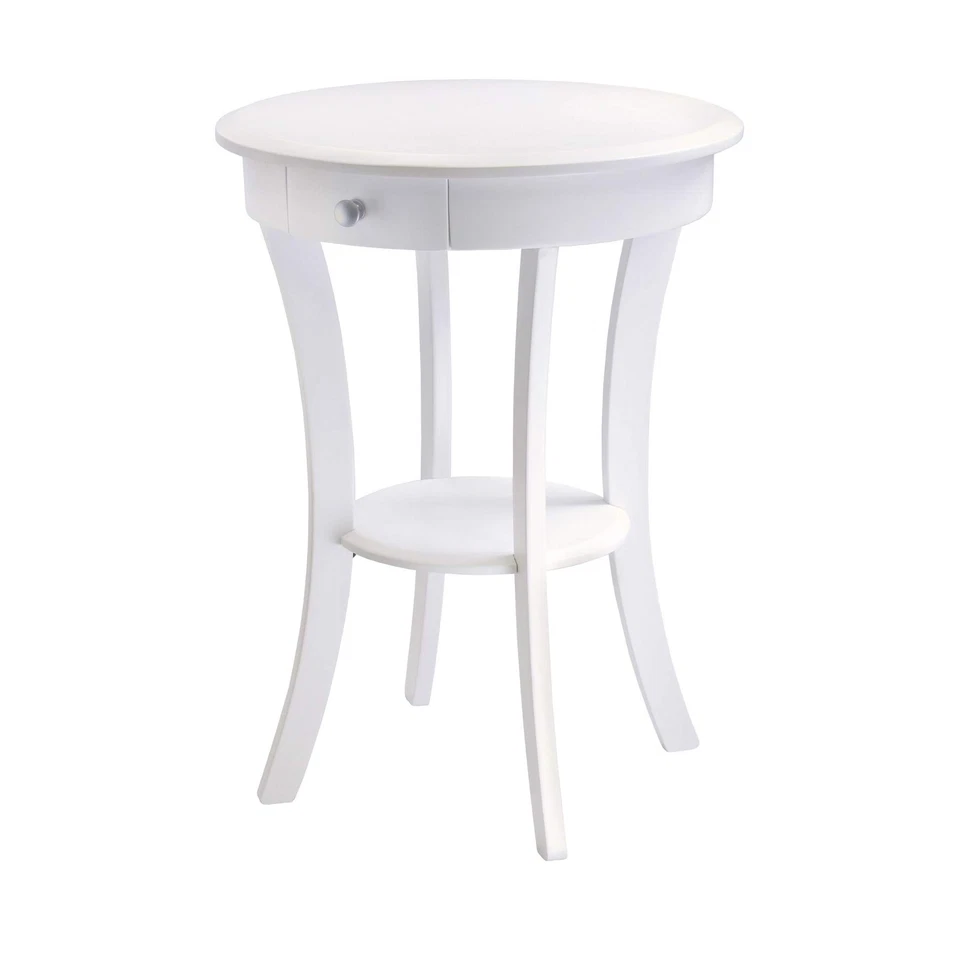 Winsome Sasha Round Accent Table in White 10727