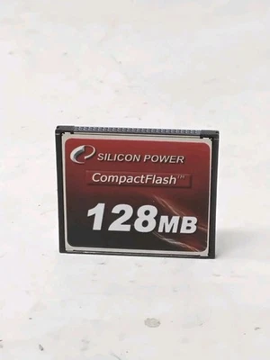 Silicon Power Compact Flash 128MB CF Memory Card for Digital Cameras (Red) - Image 1 of 2