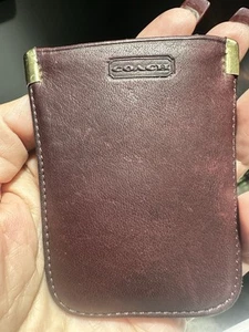 Vintage 1980s Coach Leather Squeeze Key Case Fob #7215 Brown - Picture 1 of 14