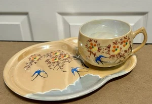 Taza de té y plato de aperitivo vintage Japón Lusterware - Imagen 1 de 12