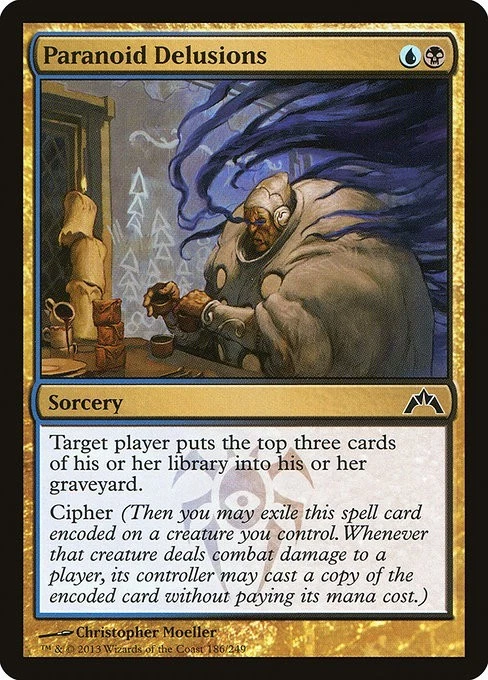 Paranoid Delusions 4x FOIL GTC MTG Gatecrash Common MINT blue black - Image 1 of 1