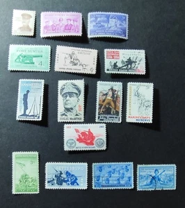  N3291 Tema Militar Guerra Uniformes Soldados 15 sellos Estados Unidos  1945 -71 - Imagen 1 de 1