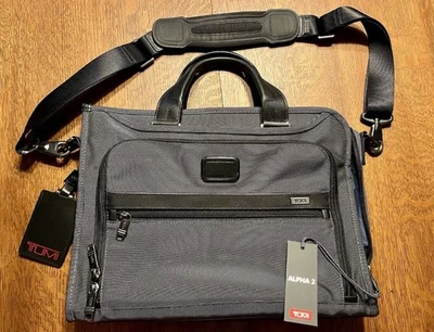 Tumi Alpha 2 Slim Deluxe Portfolio Briefcase Laptop Bag Nylon Reg $295 - Image 1 of 4