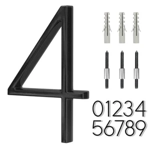 6" Stainless Steel Floating House Number 4, Metal Modern House Numbers, Mailb... - Picture 1 of 7