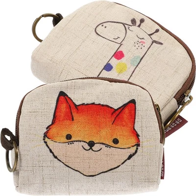  2 Pcs Porta Monete Portamonete Piccolo Donna Sacchetti Di Custodia - Immagine 1 di 4