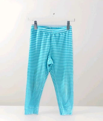 Calça jogger Hanna Andersson listra azul e branca meninas tamanho 110 EUA tamanho 5 diversão - Imagem 1 de 4