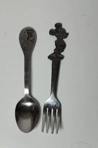 Cucchiaio e forchetta vintage bambino inox Disney Gerber Tommee Tippee - Foto 1 di 8